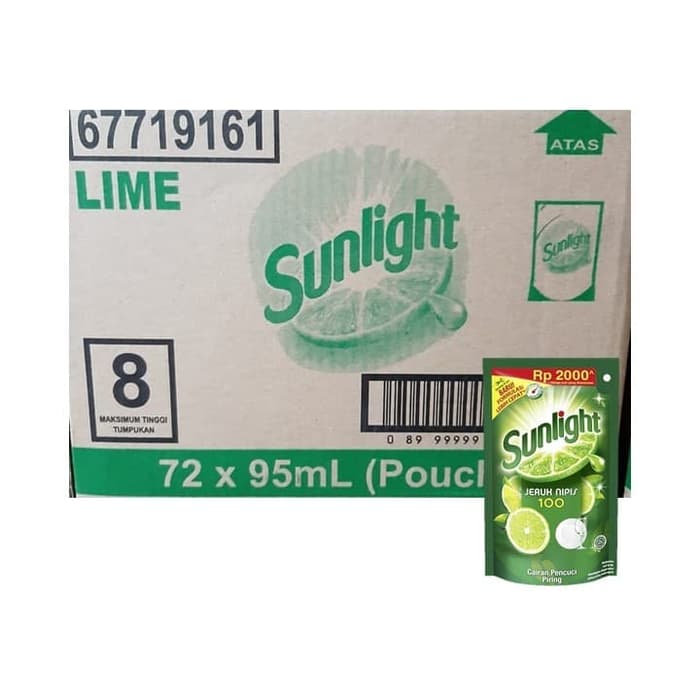 Sunlight Jeruk Nipis 95 Ml (Dus)